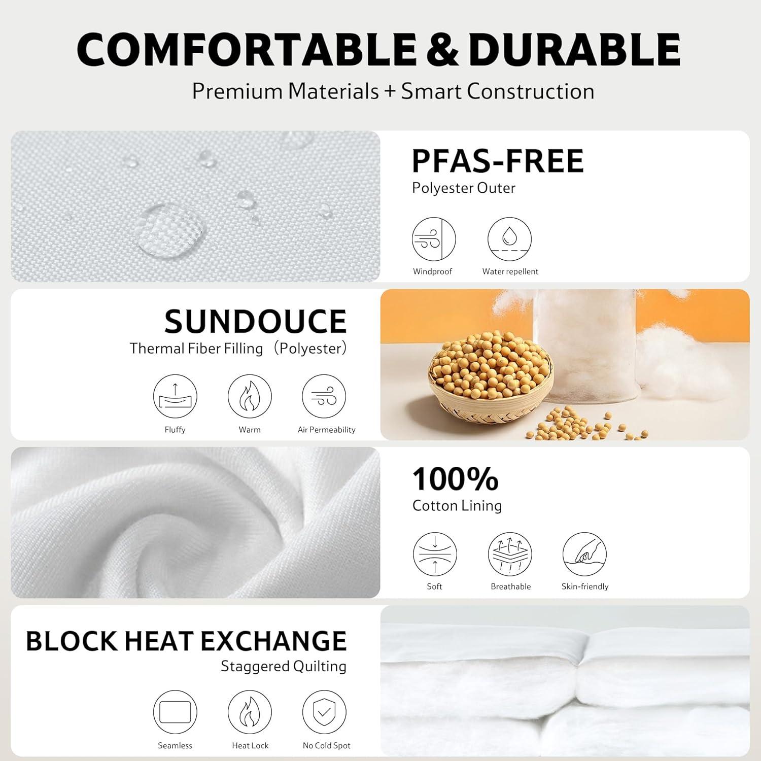 image:imageNaturehike XXL Oval Sleeping Bag for Adults Protein Fibers Sleeping Bag with Arm Zippers for All Seasons Machine Washable Sleeping Bags for Camping Home Office PFASFree FabricGray54