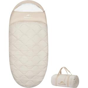 image:imageNaturehike XXL Oval Sleeping Bag for Adults Protein Fibers Sleeping Bag with Arm Zippers for All Seasons Machine Washable Sleeping Bags for Camping Home Office PFASFree FabricBrown54